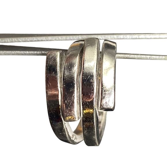 Sterling silver 925 interlaced woven ring size 6.5 - Picture 9 of 10